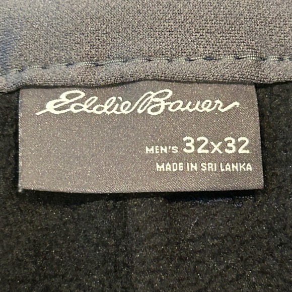 Eddie Bauer Fleece Lined Tech Pants Mens 32x32 Navy Blue Straight Leg Outdoor - Picture 4 of 10